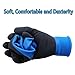 Waterproof Work Gloves 2 Pairs, Double Latex Coated Grip and Comfortable, Improved Dexterity for Outdoor Garden Watering Car Cleaning Multipurpose -2 Pack
