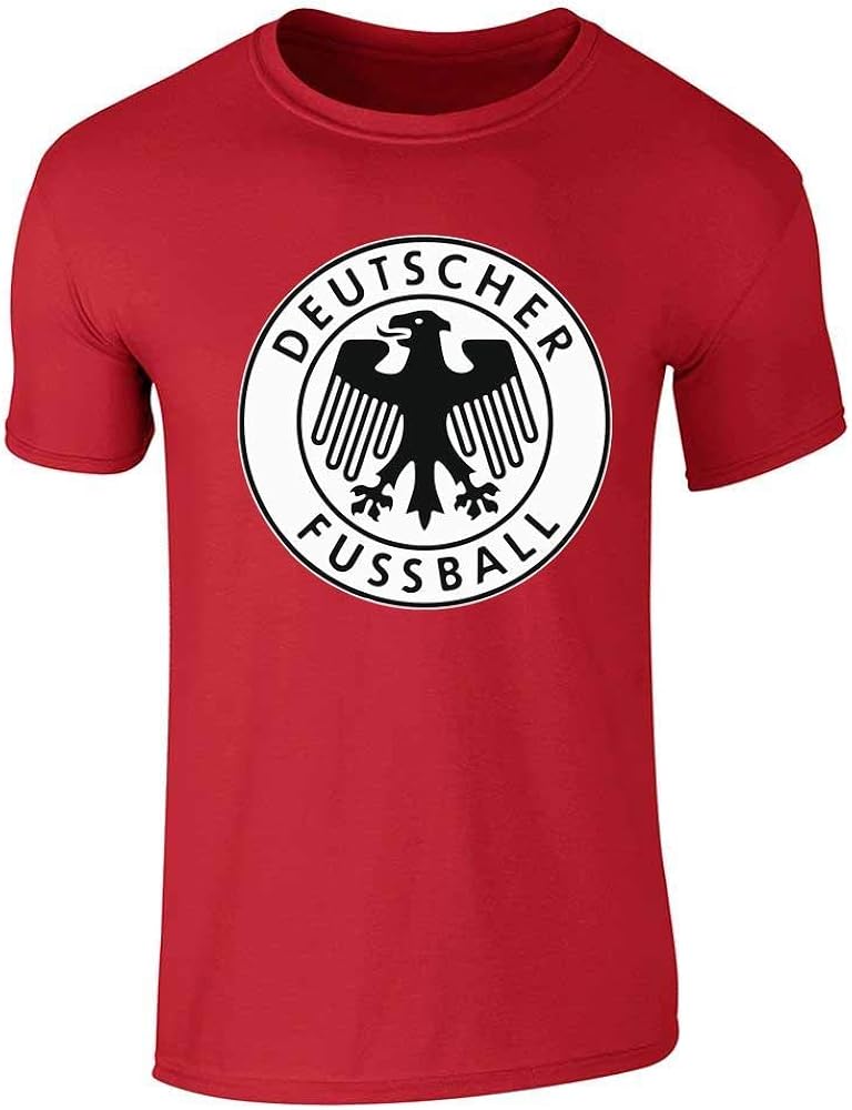 Germany Soccer Retro National Team Crest Costume Graphic Tee T-Shirt for Men