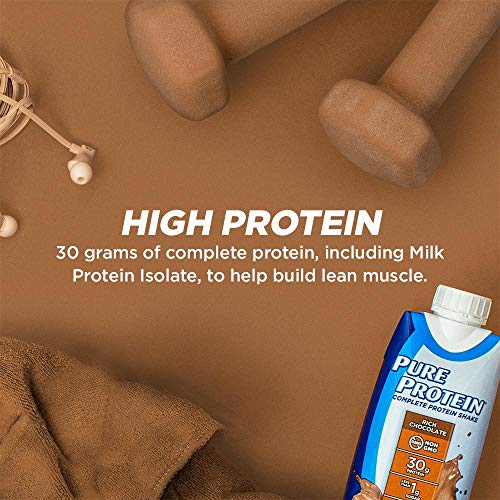 Pure-Protein-Chocolate-Protein-Shake-30g-Complete-Protein-Ready-to-Drink-and-Keto-Friendly-Vitamins-A-C-D-and-E-plus-Zinc-to-Support-Immune-Health-11oz-Bottles-4-Pack