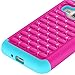 J1 Case, Galaxy Amp 2 Case, Galaxy Express 3 Case, NOKEA Studded Rhinestone [Shock Absorption] Hybrid Armor Defender Protective Case Cover for Samsung Galaxy J1 2016/Amp 2/Express 3 (Rose Aqua)