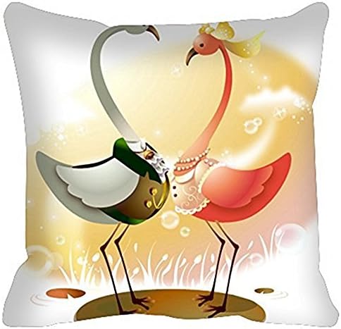 WENSING Personalized 18x18Inch Square Cotton Pillowcases I Love You Romantic Design Pillow Cover