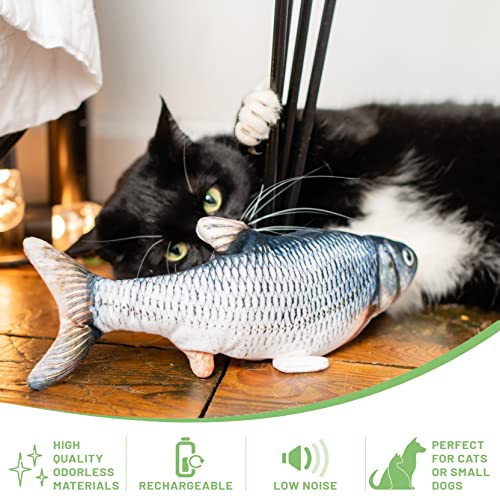 Flopping Fish Cat Toy Interactive Floppy Fish Cat Kicker Toy with 2