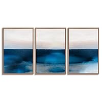 3 Piece Framed Canvas Wall Art Abstract Landscape Canvas Prints Home Artwork Decoration for Living Room,Bedroom - 16
