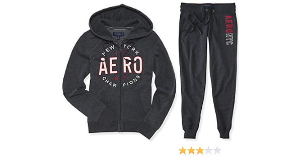 Amazon.com: Aeropostale Sudadera con Capucha para Mujer y el sudor  pantalones Set NYC, L, Gris oscuro : Ropa, Zapatos y Joyería