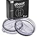 eBoot 30 Ounces Tumbler Lid Splash Proof Lid for Yeti Rambler and RTIC Tumblers Mugs, 2 Pack (Clear)