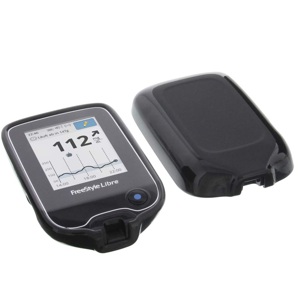 foto-kontor Case compatible with Abbott Freestyle Libre 2 bag rubber TPU protection black
