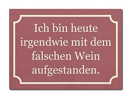 LUXECARDS POSTKARTE aus Holz ICH BIN HEUTE IRGENDWIE Wein Geschenk Spruchkarte