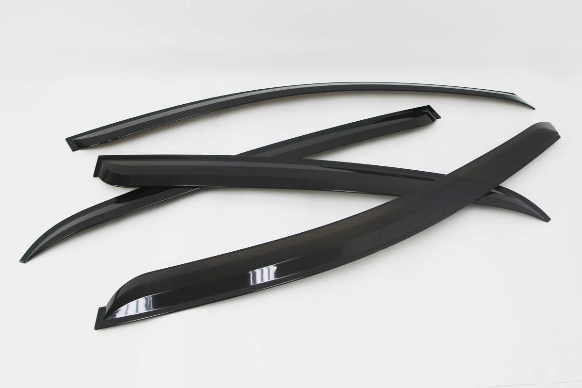 AUTO CLOVER Wind Deflectors Set for Ssangyong Korando 2011-2019 (4 pieces), Tinted Black - Image 3
