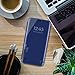 Samsung Galaxy S8/S8 Plus Slim Purse Bag, Multi-Function Removable Magnetic Clamshell Translucent Clear Smart Mirror Sleep Stand Protection S8+ S-View flip Cover Black (Royal Blue, Galaxy S8)