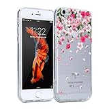 iPhone 6 Case, GMYLE iPhone 6 /6s Case Hybrid [Anti Shock] TPU Bumper +[Scratch Resistant] Flower Floral Back Cover Clear with Design Protective Case for iPhone 6s / 6- Cherry Blossom