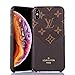Drinklover Cover Compatible iPhone Xs Max Wallet Case with Card Holder, Practical Card Holder, PU Leather Elegant Luxury Monogram Pattern Classic Style