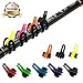 Fishing Rod Hook Keeper with 3 Size Elastic Rubber Rings Fishing Lure Bait Holder Small Fishing Tools Easy Adjustable Plastic Fishing Pole Hook Keeper Springs 4 Sets Yellow