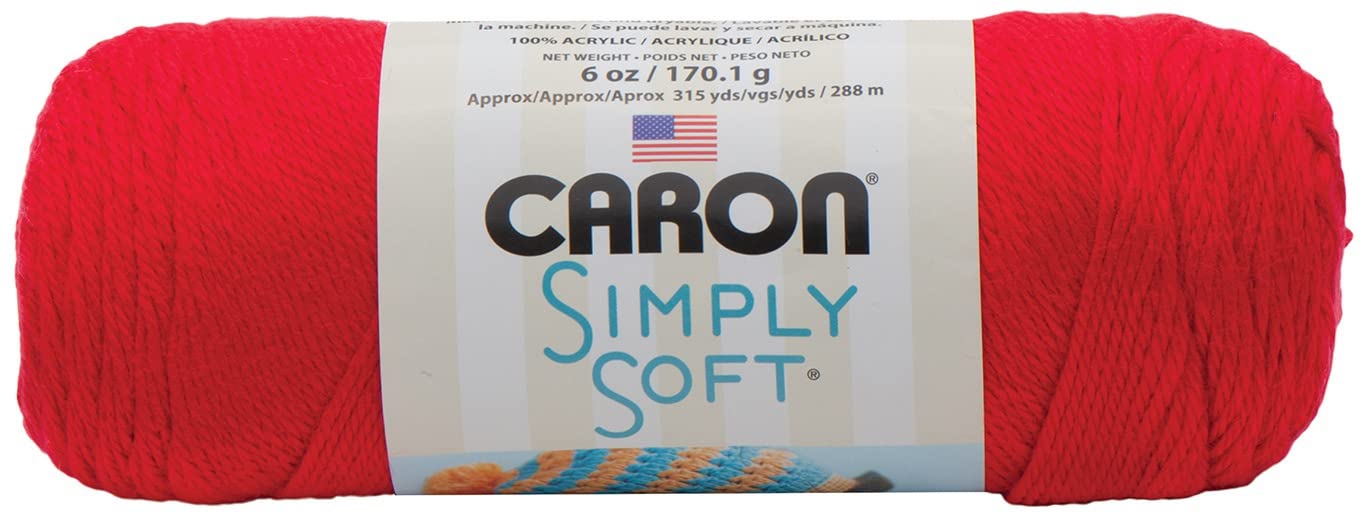 Caron Simply Soft Yarn Solids (3-Pack) Red H97003-9729