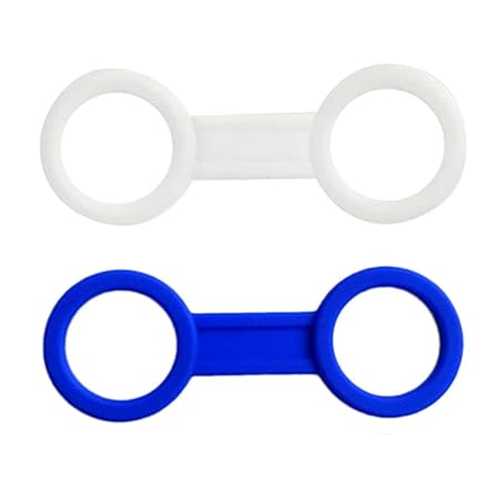 MagiDeal 2 Stück Schnorchelhalter Doppelring hochwertig Silikon Schnorchelhalter Ringe