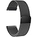 7 Colors for Quick Release Watch Strap, Fullmosa Magnetic Closure Stainless Steel Watch Band Replacement Strap for 20mm Black