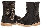 Sara Z Toddler Girls Boot With Glitter Hearts And Flowers (See More Colors & Sizes)