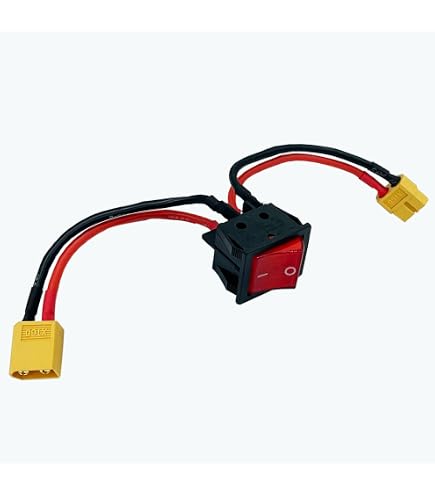Interruptor XT60 De Encendido Y Apagado Para RC | Cable De Silicona 18 AWG | Carcasa De Plástico | Compatible Con Coches, Aviones Y Barcos