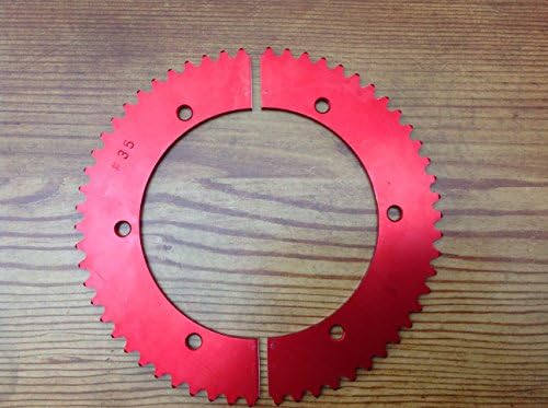 Go Kart Sprocket - #35 Pitch Split (2-Piece) - Aluminum - Red Anodized (63)