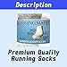 Mens Running Socks - Mens Ankle Socks Size 10-13 - Athletic Workout Socks for Men 6-pack (Black/Grey, 10-13)