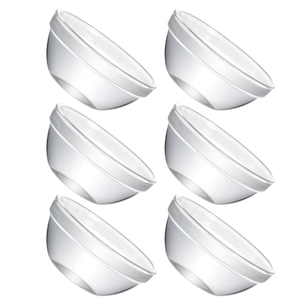 HEMOTON Glass Dessert Bowls Set of 10 Small Clear Glass Bowls for Jelly Pudding Water Chestnut Cake Microwave and Fridge Safe Multipurpose Kitchen Containers