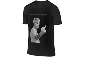 LSBYcMj Men's Casual Short Sleeve T-Shirt for Anthonybourdain1 Lightweight Crewneck for Daily Wear