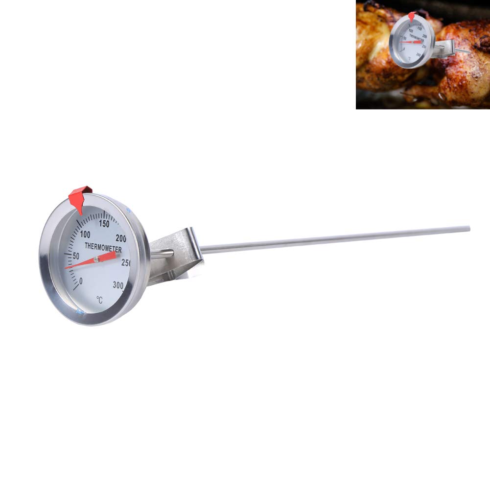Meat Thermometer, 12 inch Stainless Steel Kitchen Cooking Thermometer, Instant Read, Perfect Tool for Testing Turkey BBQ Grill Meat Temperature