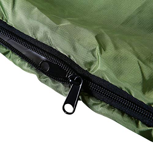 Sleeping Bag - 4 Seasons Warm Cold Weather Lightweight, Portable, Waterproof Sleeping Bag with Compression Sack for Adults & Kids - Indoor & Outdoor: Camping, Backpacking, Hiking (Army Green/ Double) - Thumbnail 4
