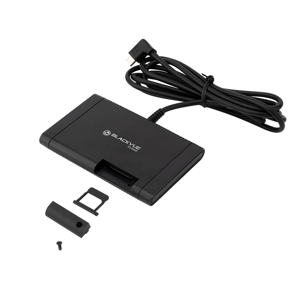 BlackVue CM100LTE Dash Cam Accessory UK Edition - 4G LTE Always-On Cloud Connectivity Module for DR770X and DR970X Dash Cams - Includes Free SMARTY Sim Card, black