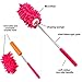 Aneco 6 Pack Microfiber Bendable Extendable Dusters Brush Washable Dusting Brush with Telescoping Pole for Home Office Car, 3 Bendable and 3 Straight