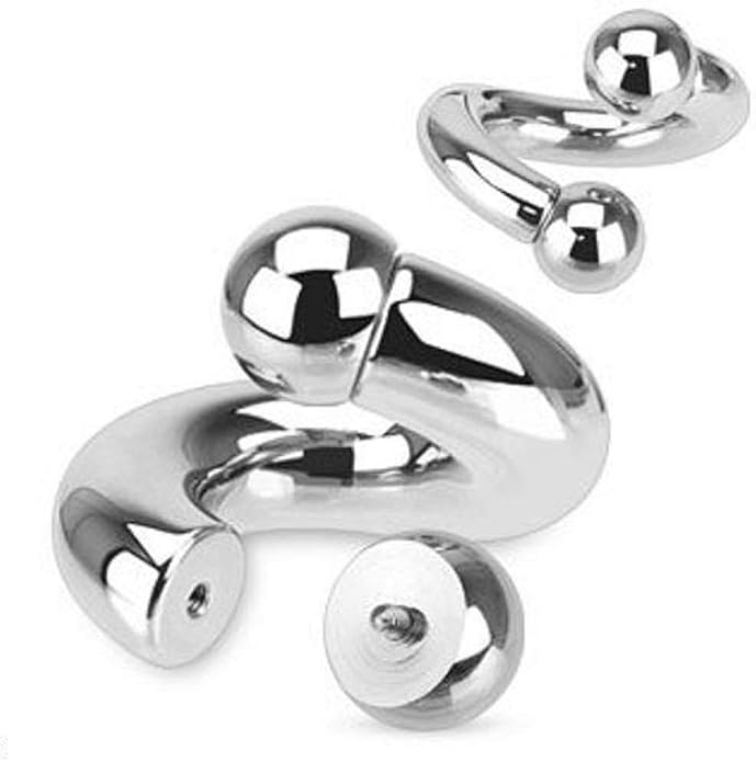 1 pc Prince Albert Piercing Spiral Twists Barbell Surgical