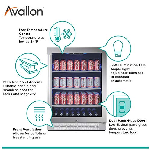 1 Avallon+ABR241SGRH+Built+Beverage+Cooler