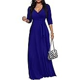 Maxi Dresses for Women Long Dress Casual V-Neck Loose Prom Dresses All Seasons