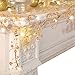 Collections Etc Indoor Christmas Decorations, Festive Lighted Berry Beaded Garland Gold- 120