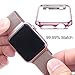 ICE FROG iWatch Series 1 Case, Electroplate Metal Plated PC Slim Hard Protective Bumper HD Screen Protector Full Coverage Case Cover Shell for Apple Watch 38mm - Rose Gold