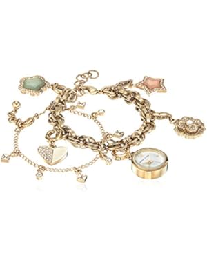 Women's Quartz Metal and Alloy Dress Watch, Color:Gold-Toned (Model: AK/3044CHST)