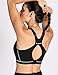 SYROKAN High Neck Plus Size Sports Bras for Women High Support Racerback Full Coverage Padded Wireless Bra Black 36DD