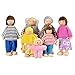7-Piece Poseable Wooden Doll Family Happy Dolls for Dollhouse