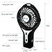 Anpress Mini Personal Fan USB Rechargeable Handheld Fan with 3 Speed Adjustable, 7-Colorful Night Light, Battery/USB Powered, Portable Cool Student Fan for Home Office Outdoor and Travel (Black)