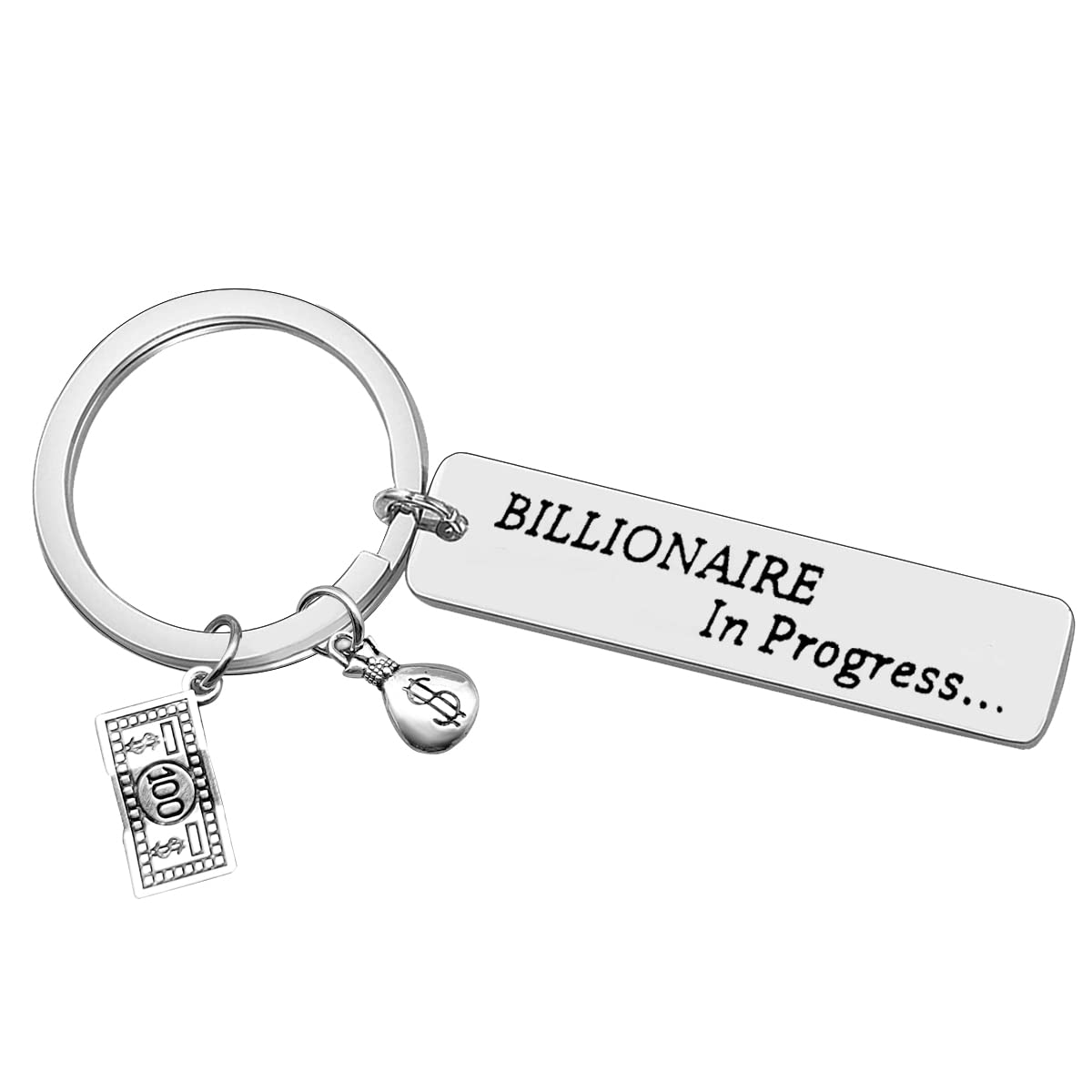 Ximalun Entrepreneur Gifts for Women Men Billionaire in Progress Keyring Boss Gifts Future Billionaire Gifts Business Owner Gifts Christmas Birthday Gifts
