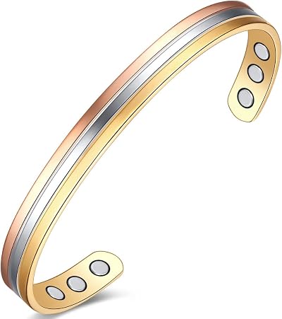 Vicmag Copper Magnetic Bracelet for Women Ultra Strength 6 Magnets Adjustable