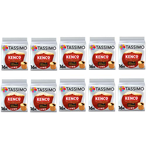 Tassimo Kenco kolumbianische Kaffeepads - 10 Packungen (160 Getränke)