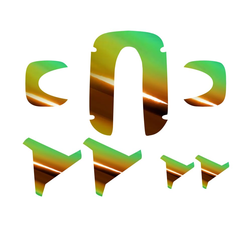 IPG for Vector Robot Face Screen Guard Decoration KIT Include Wheels&Body Set 7 Units Decals with 2 Units Screen Protector (Mirror Green to Gold)