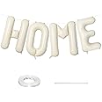 40 Inch Beige HOME Balloon for Housewarming Party Decorations, Large Cream New Home Welcome Balloon Letter Banner, Ivory White Sand Home Balloon Sign for House Warming Homecoming Party Decor Supplies