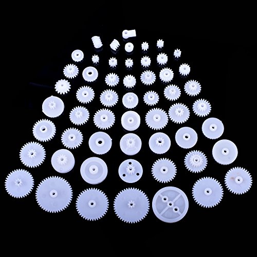 Quimat 80Pcs Plastic Gear Kit Gearbox Motor Gear Set for DIY Car Robot QY16