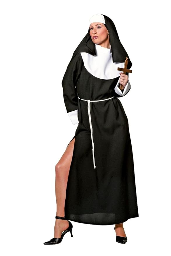 Damen Kostüm sexy Nonne Nonnenkostüm Karneval Fasching Gr.44
