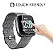 3 Pack DICHEER Compatible Fitbit Versa Screen Protector, Waterproof 9H Tempered Glass Screen Protector for Fitbit Versa Smart Watch,Touch Sensitive,9H Hardness,Anti Scratch,No Bubble