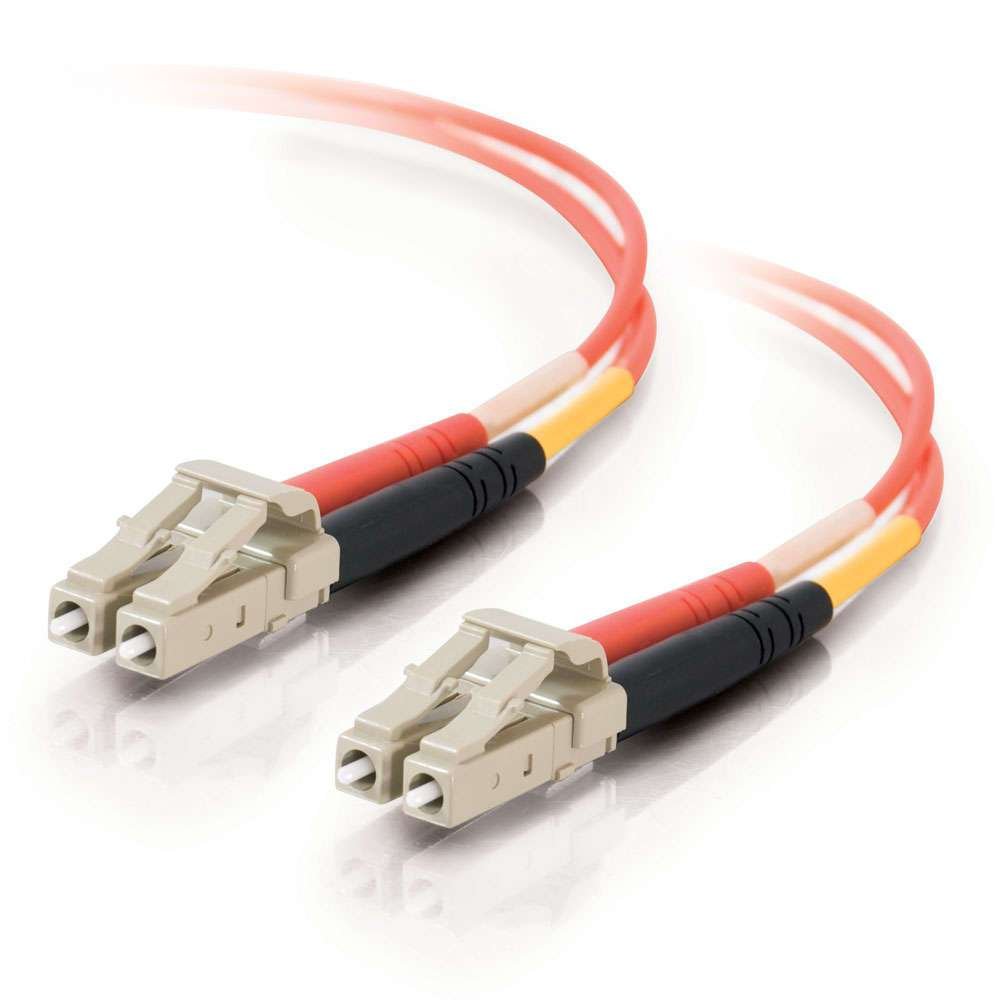 C2G 10m LC-LC 62.5/125 OM1 Duplex Multimode PVC Fibre Optic Cable (LSZH) - Orange
