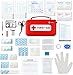 SHBC First aid kit (152 Piece) FDA Medical Supplies Small Waterproof Emergency at Home, Outdoors, Boat, Car, Camping, Workplace, Travel, Hiking & School; Survival.