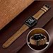 OUHENG Compatible with Apple Watch Band 42mm 44mm, Genuine Leather Band Replacement Compatible with Apple Watch Series 6 5 4 3 2 1 SE 42mm 44mm, Retro Brown