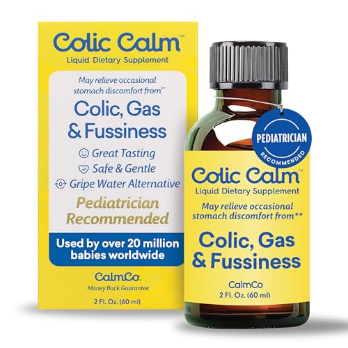 Colic Calm Infant Gripe Water for Colic, Helps Fussiness, Upset Stomach, and Ba…